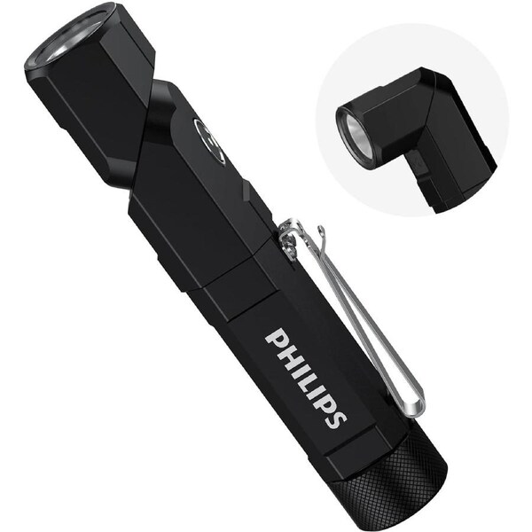 Philips LED Light Compact Flashlight Powerful Flashlight 1000 Lumens SFL5806BL Black