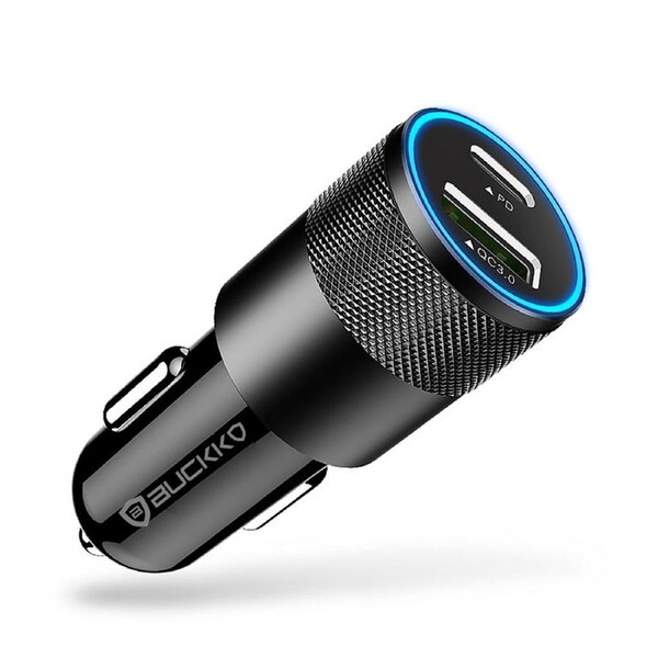BUCKKO USB PD 38W Type-C Car Charger Fast Charge Adapter for iPhone 15 14 13 12 Samsung