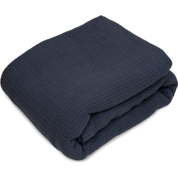 Ardor Single Surry Cotton Woven 300GSM Blanket Home/Room Bedding Charcoal