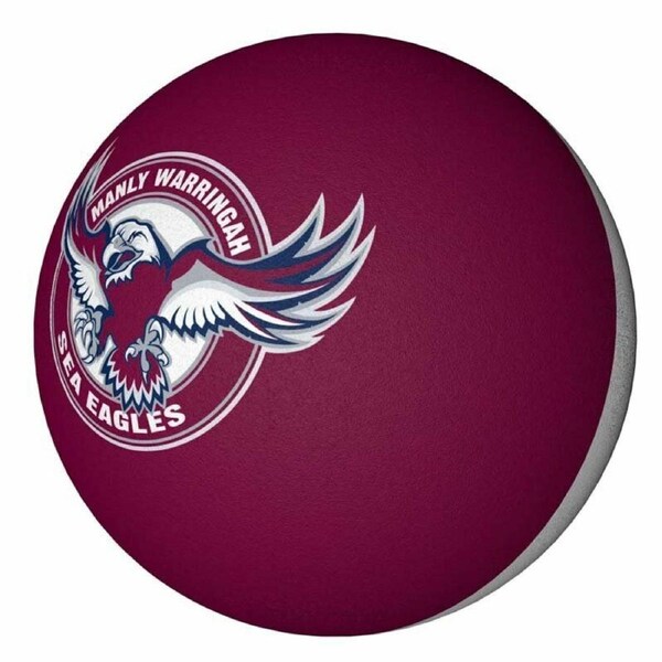 NRL Rubber High Bounce Hand Ball - Manly Sea Eagles - Single - 6cm
