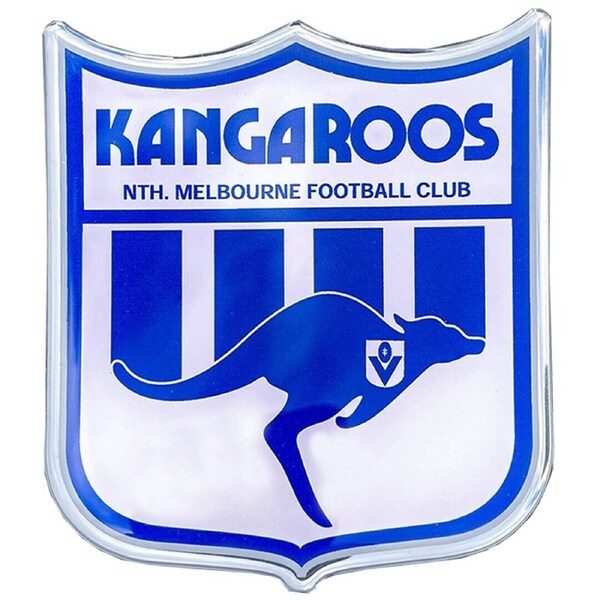 AFL Retro Logo Emblem - North Melbourne Kangaroos - Supporter Car Badge