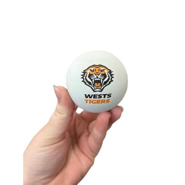 NRL Rubber High Bounce Hand Ball - West Tigers - Single - 6cm