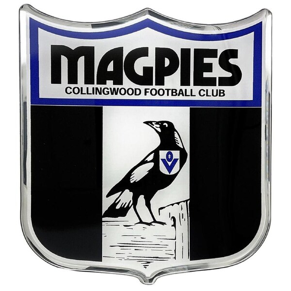 AFL Retro Logo Emblem - Collingwood Magpies - Supporter Car Badge