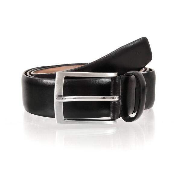 Dents Premium Quality Plain Leather Belt Full Grain Classic Genuine - Black X-Large