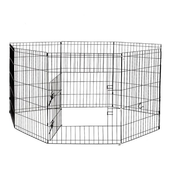 4paws 8 Panel Playpen Puppy Exercise Fence Cage Enclosure Pets 36"