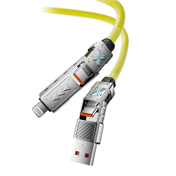 [4in1] ZUSLAB 240W Fast Charging Type C Cable for Google Pixel 9a 9 8a 8 7a 7 6a 6 5 4 Pro Fold PVC Braided Type-C Charger Cord 1.5M - Yellow