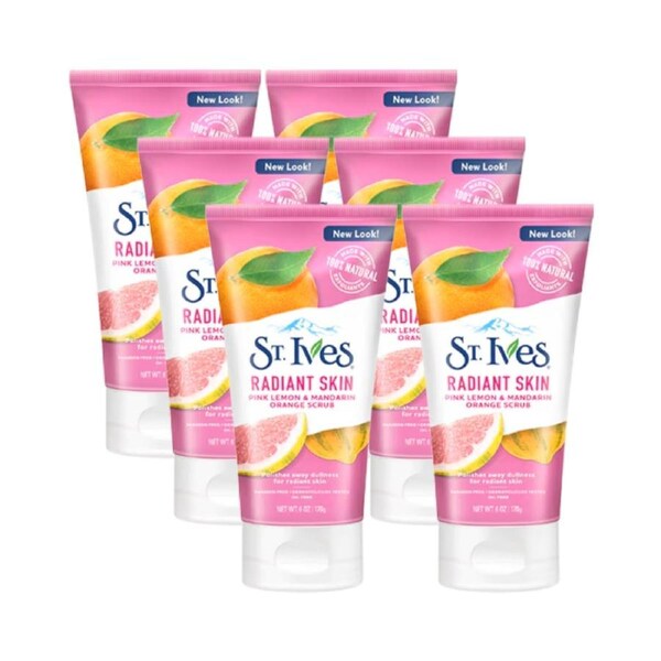 6 x St Ives Radiant Skin Pink Lemon And Mandarin Scrub 170g