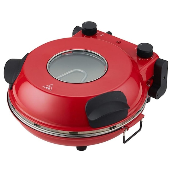 Healthy Choice Red Electric 12-inch Pizza Oven