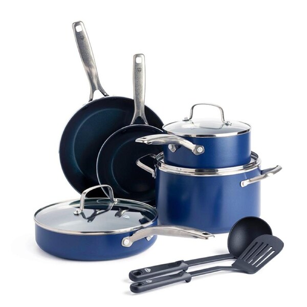Blue Diamond 10 Piece Cookware Set