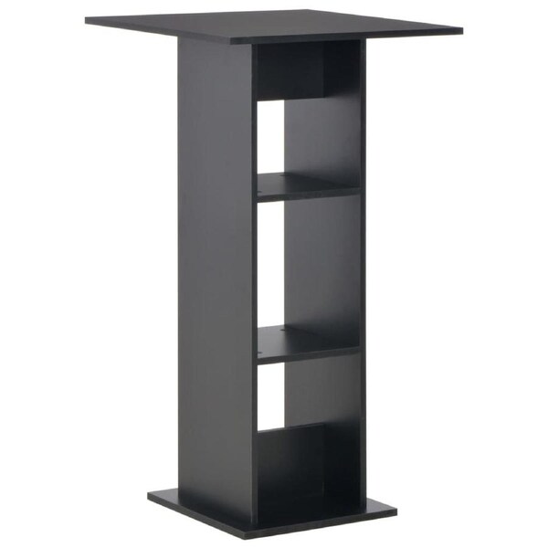 Compact Bar Table Kitchen Dining Furniture Black Standing High Tables 60x110cm