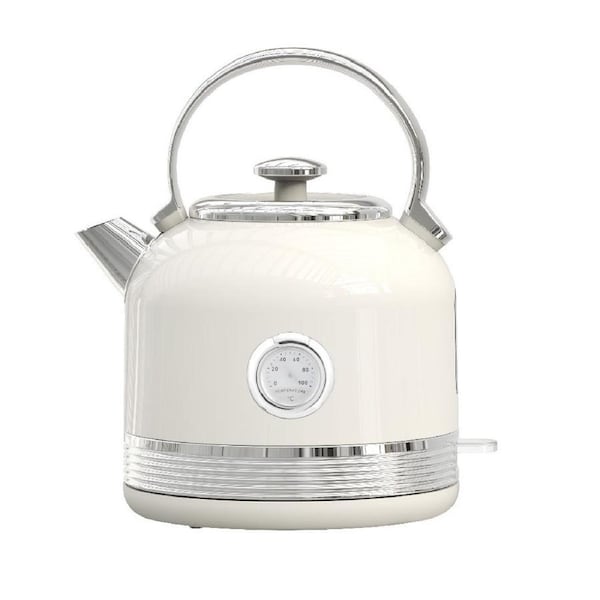 Philex 240V Cordless Stainless Steel Electric Kettle 1.7L Warm Off-White/Cream