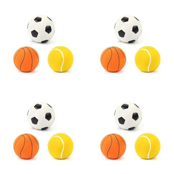 12pc Paw Play High Bounce Balls Dog/Animal Interactive Play Fun Toy 6cm