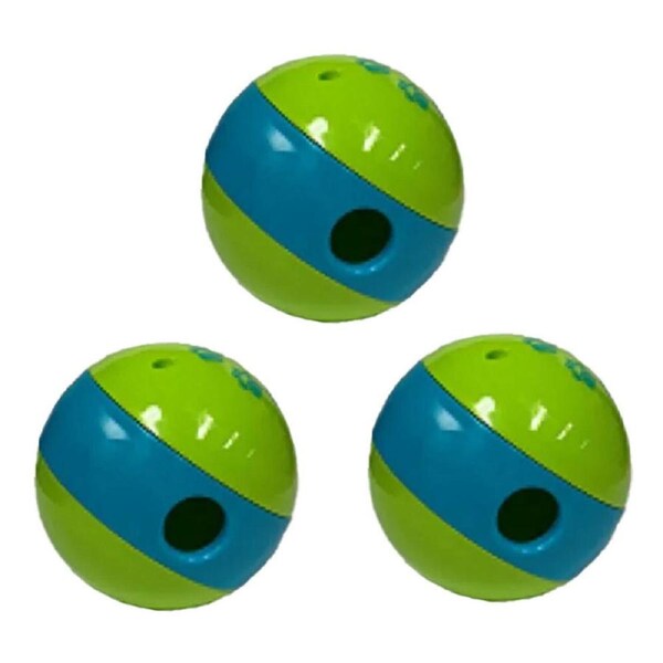 3x Jolly Pooch Activity Treat Ball Dog Interactive Play Fun Toy Large 11cm