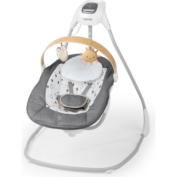 Ingenuity Simple Comfort Compact Soothing Baby/Infant Swing Parker Grey 0m+