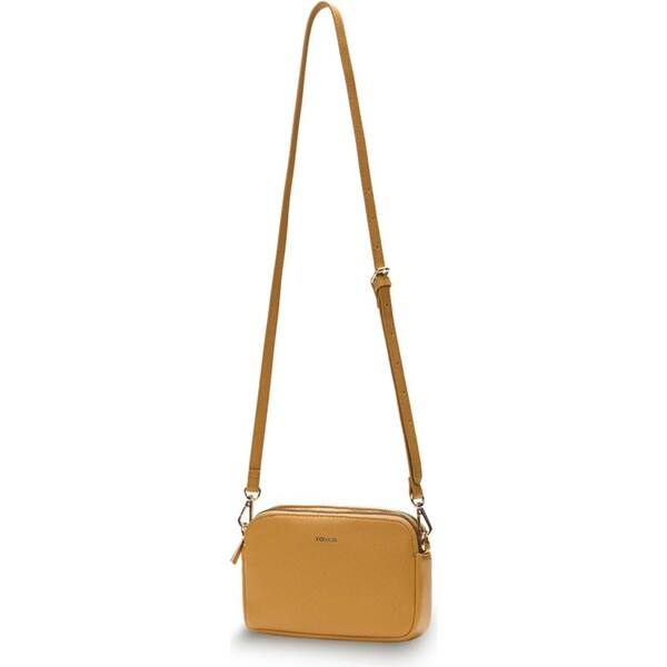 Tosca PU Womens Casual/Formal Crossbody Shoulder Carry Bag 20x13cm Mustard