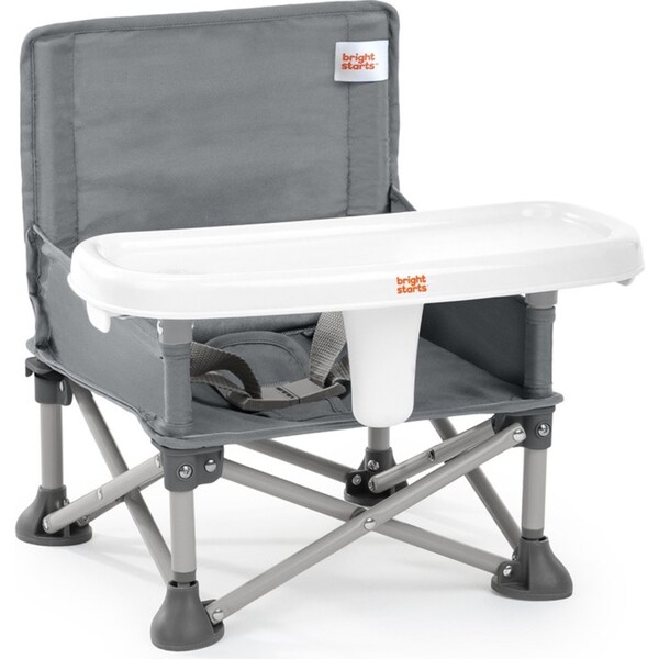 Bright Starts Pop ‘N Sit Baby/Infant Portable Booster Seat/Chair Grey 6m+