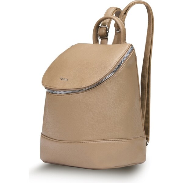 Tosca Womens PU Formal/Casual Travel Home/Office Backpack 30x25cm Camel