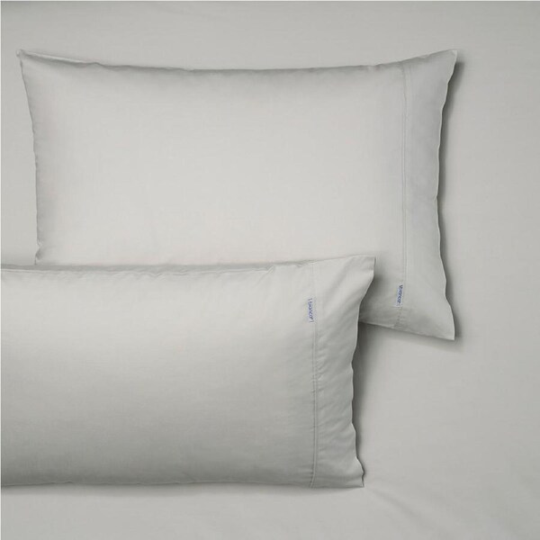 Bianca Heston 300TC Percale Cotton Sheet/Pillowcase Combo Silver Queen