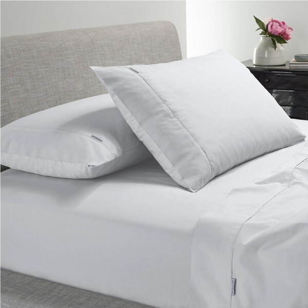 Bianca Heston 300TC Cotton Flat/Fitted Sheet/Pillowcase White Split King