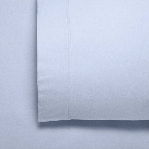 Bianca Fletcher Cotton Twill Flannelette Sheet/Pillowcase Steel Blue King Single