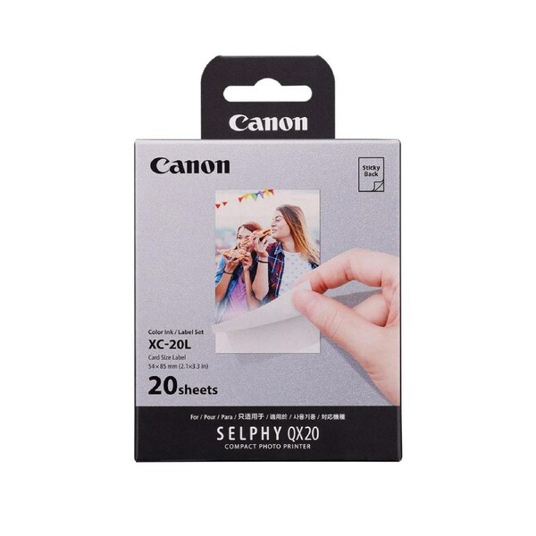 Canon XC-20L CARD SIZE LABEL FOR QX20 - 20 SHEETS