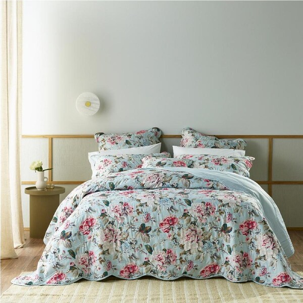 Bianca Charlene Bedspread Set w/ Pillowcase Home/Room Bedding Blue Queen