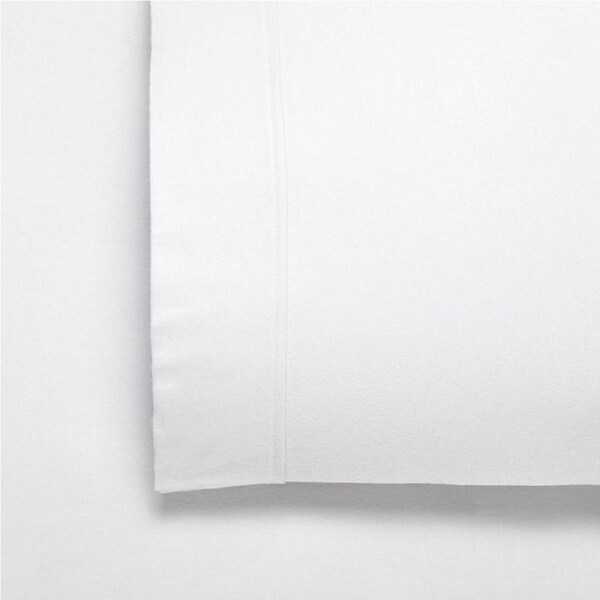Bianca Fletcher 170gsm Cotton Twill Flannelette w/ Pillowcase White Double