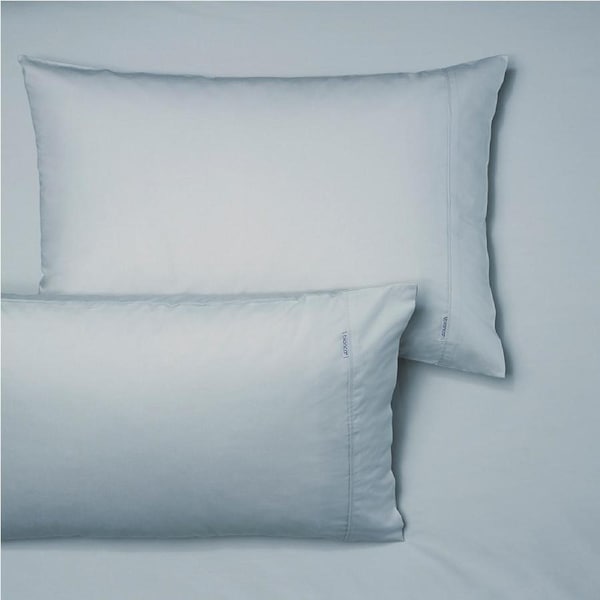 Bianca Heston 300TC Percale Cotton Sheet/Pillowcase Combo Steel Blue Queen