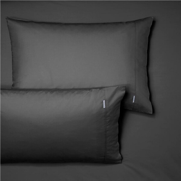 Bianca Heston 300TC Percale Cotton Sheet/Pillowcase Combo Charcoal Single