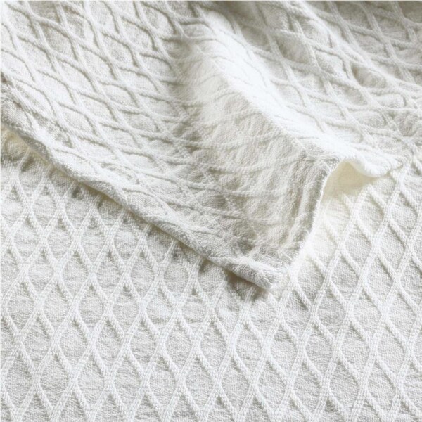 Bianca Gosford Blanket 100% Cotton Sofa/Home Bedding White Single/Double Queen/King