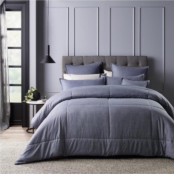 Bianca Maynard Comforter Set/Pillowcase Home/Room Bedding Blue Queen/King