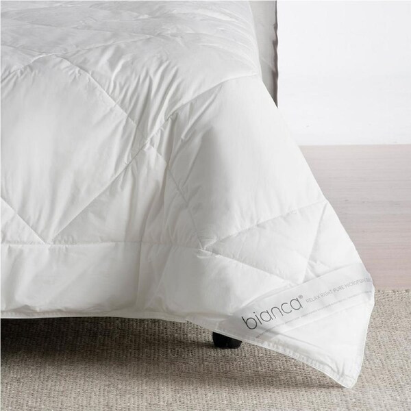 Bianca Relax Right Pure Microfibre Quilt 300gsm Home Bedding White Super King
