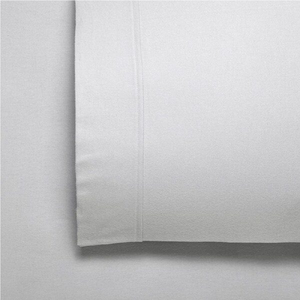 Bianca Fletcher Flannelette Flat/Fitted Sheet/Pillowcase Silver Super King