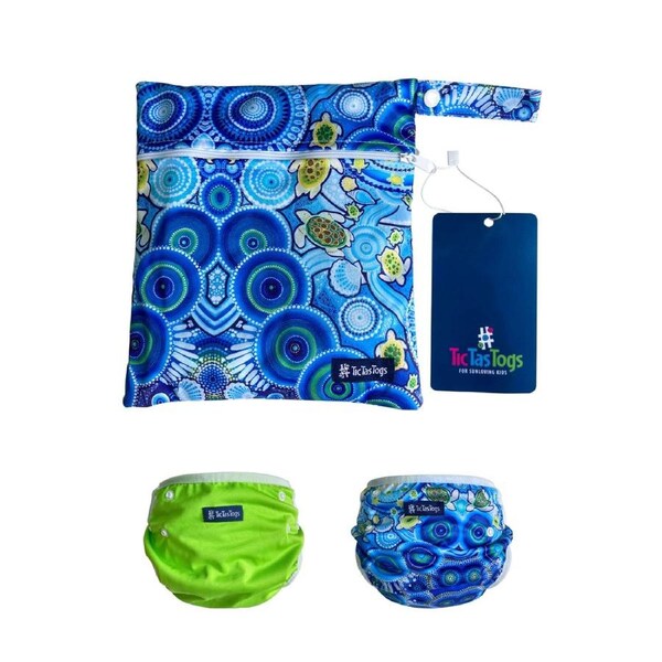 NEW! INDIGENOUS COLLECTION Reuseable Swim Nappy - 'Yaunati'