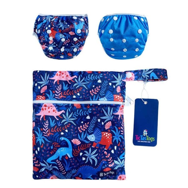 Reuseable Swim Nappy 2 Pack - Dino Adventures
