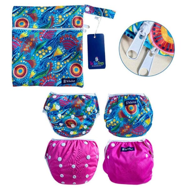 Reuseable Swim Nappy 2 Pack - Bush Blooms