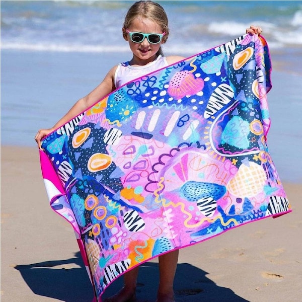 Kids Swim & Beach Towel - At The Seaside