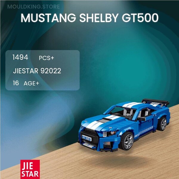 JIESTAR 92022 Mustang Shelby GT500 with 1494 Pieces