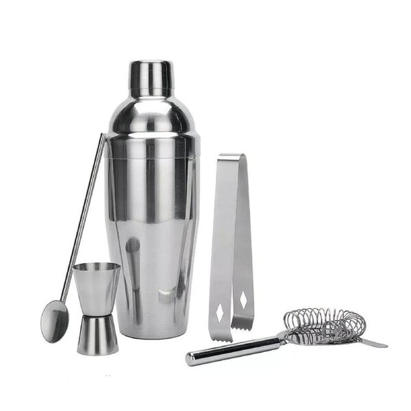 Cocktail Shaker Set Maker Mixer Martini Spirits Strainer Bartender Kit 750ml