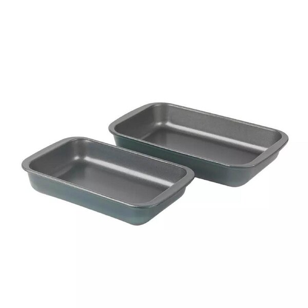 Thermoglass Small 25-29cm Glass Roaster Roasting Pan Dish Cooking - 2pcs