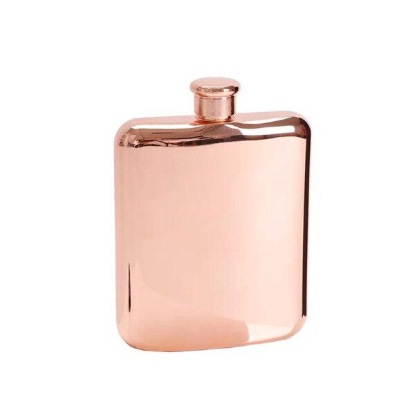 Rose Gold Plating Thickened Stainless Steel Hip Flask 7oz