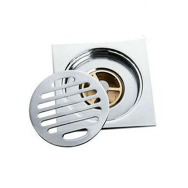 Tile Insert Floor Waste Shower Grate Drain Brass Bathroom Shower Kitchen