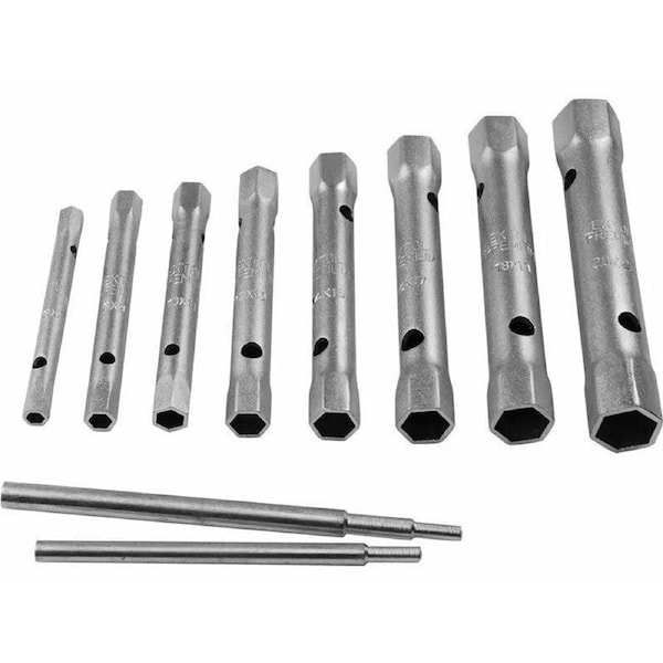 Box Tube Spanner Tubular Tap Plumbing Socket Wrench Set 6 - 22 mm - 10pcs