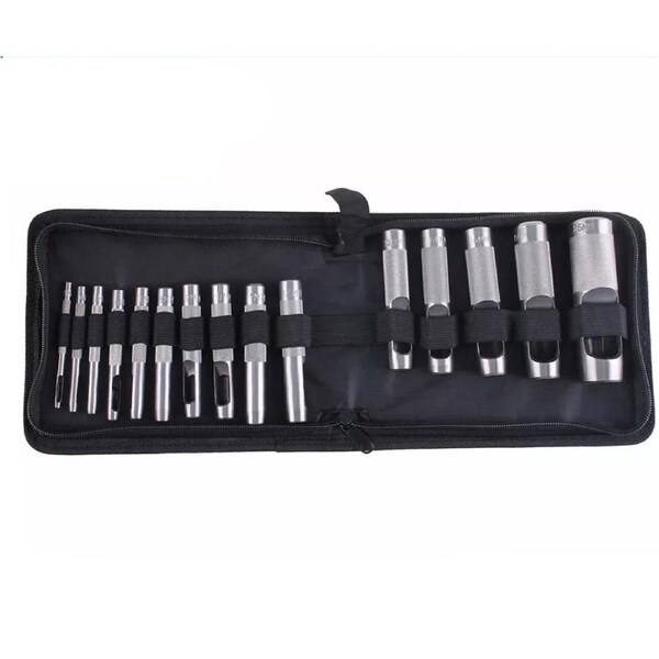 Punch Set Wad Hole 5-25mm Kit Hollow Leather Gasket Paper Kits - 15pcs