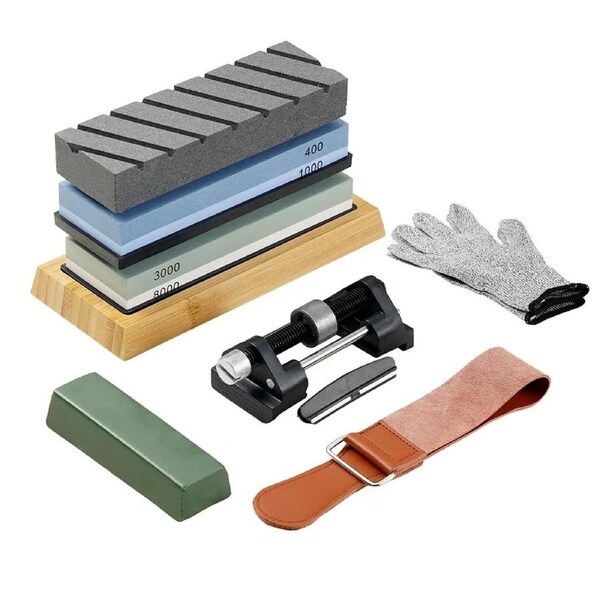 Knife Sharpening Stone Kit Kitchen Whetstone Sharpener Tool