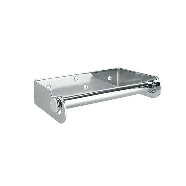 Toilet Roll Holder Steel Chrome Plated Paper Wall Mounted Bathroom Hooks