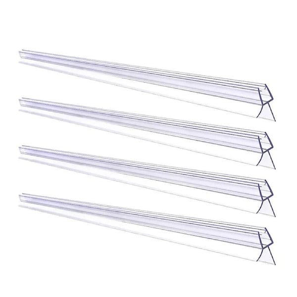 Water Seal Strip Shower Door Frameless Glass Door Bottom Wipe 10mm - 4x