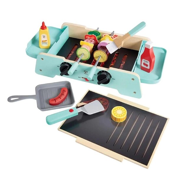 Hape 24 Piece Sizzling Griddle & Grill BBQ with Accessories - 3-8 Years