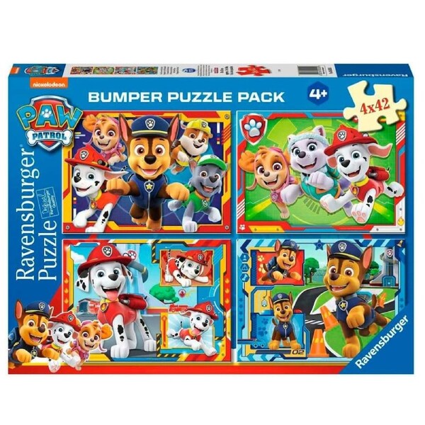 Ravensburger Paw Patrol Bumper Pack 4x42 Piece Jigsaw Puzzle