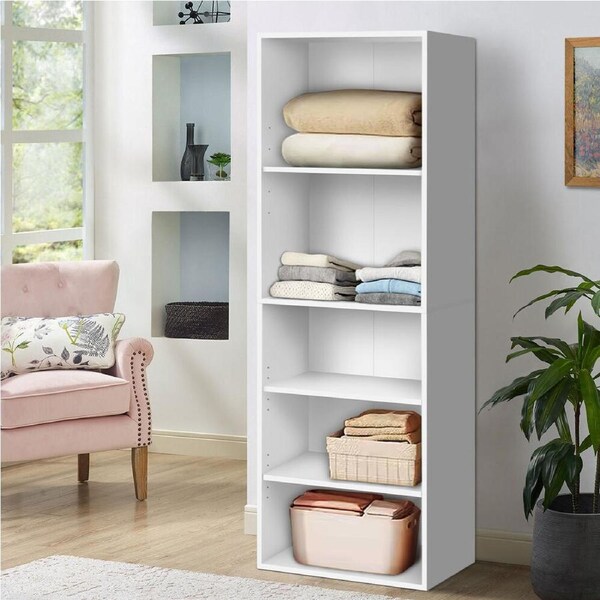 5 Shelves ALFORDSON Wardrobe Clothes Storage Cabinet White